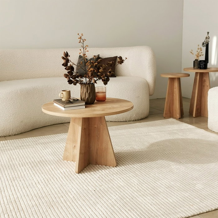 Hanah Home Mesa de Centro Mushroom - Sapphire Oak